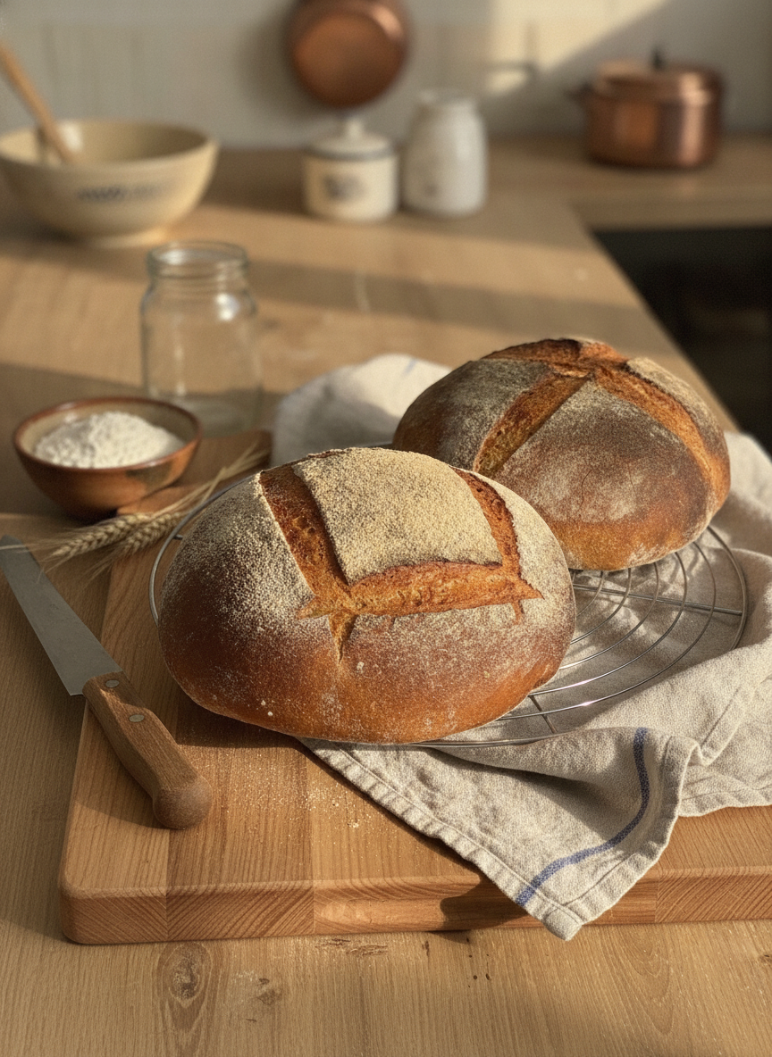 Pain de campagne blé-seigle à la levure
